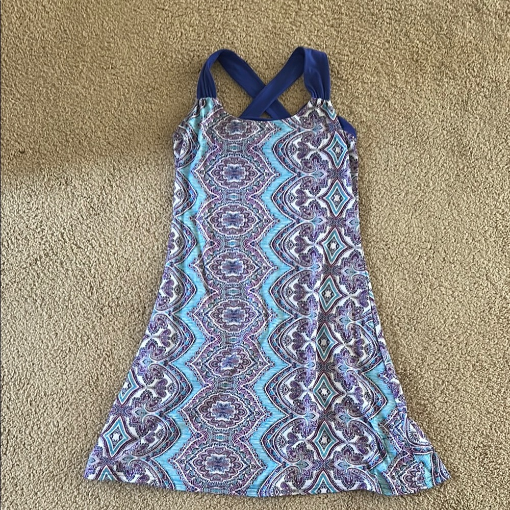 Blue and Purple Patterned Dress